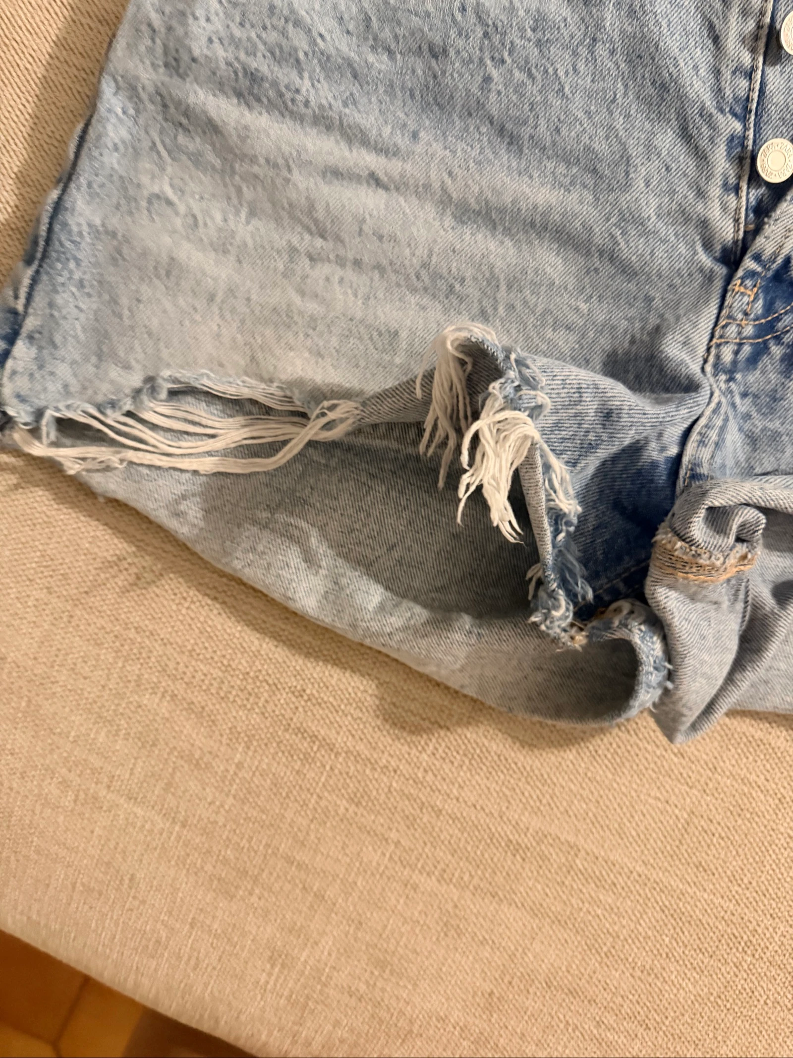 Hoge taille uitgefranjede jeansshorts Zara - Maat S / EUR 36 – photo 4